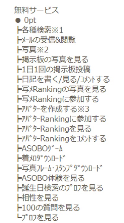 ASOBO無料のサービス